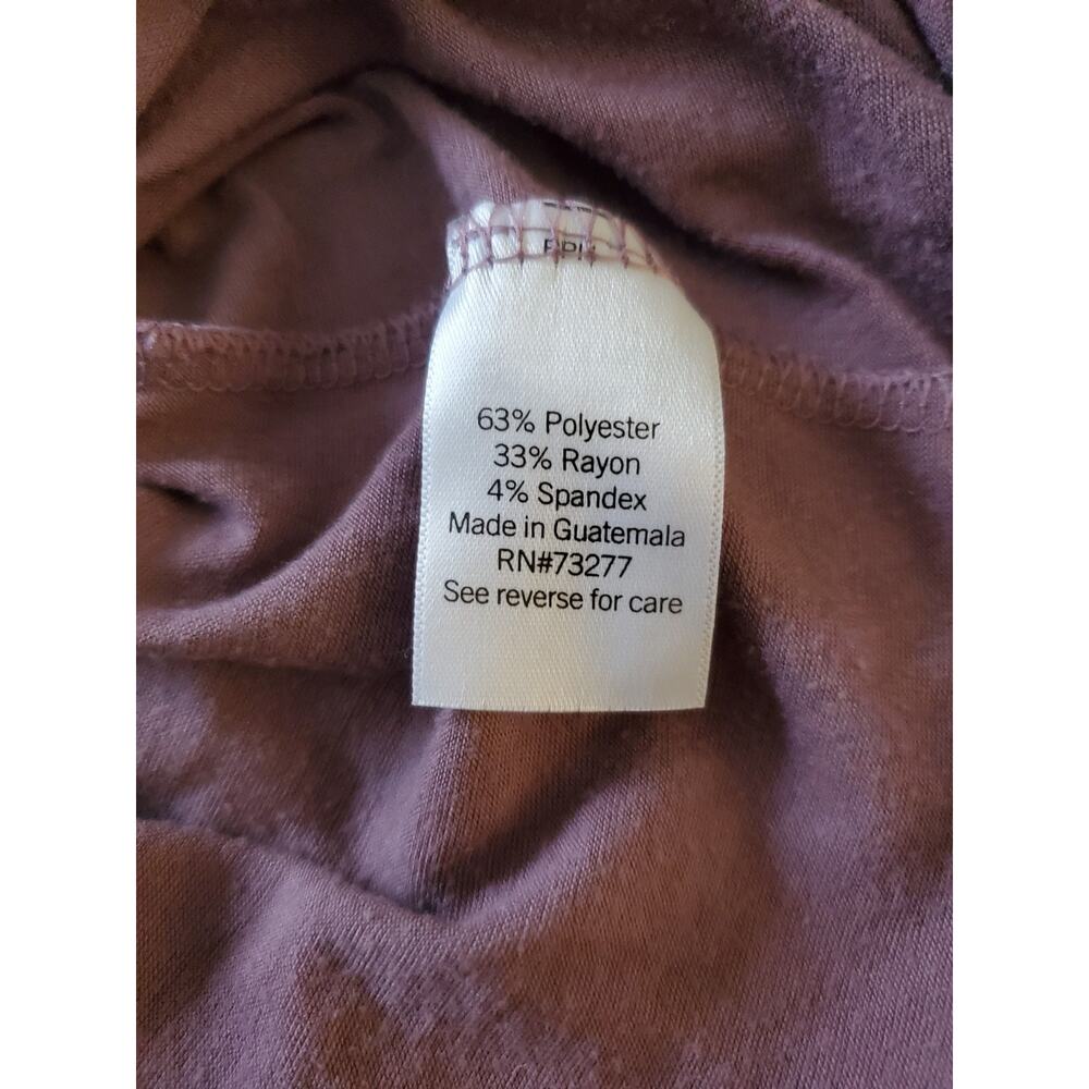 SO Favorite Women’s Crew Neck T-Shirt Purple Short Sleeve Casual Tee Size Large - Picture 8 of 10